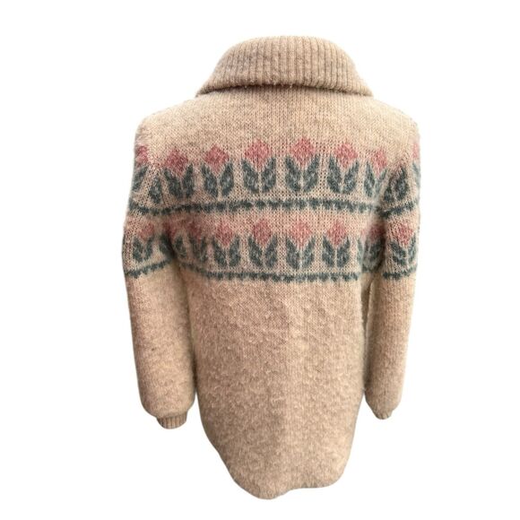 Alafoss of Iceland Vintage Fully Lined Hand Knit Wool Sweater Jacket vintage - Picture 5 of 10